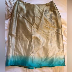 Pristine vintage Carla Zampatti silk ombre skirt suit US8
